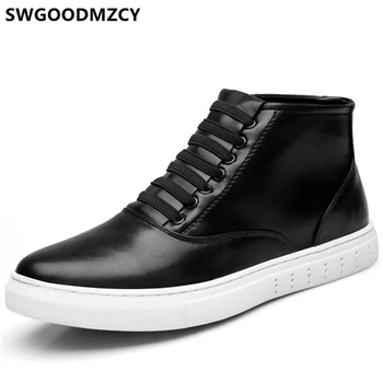 

casual shoes men elevator shoes for men high quality Coiffeur white high top sneakers fashion men leather shoes chaussure homme