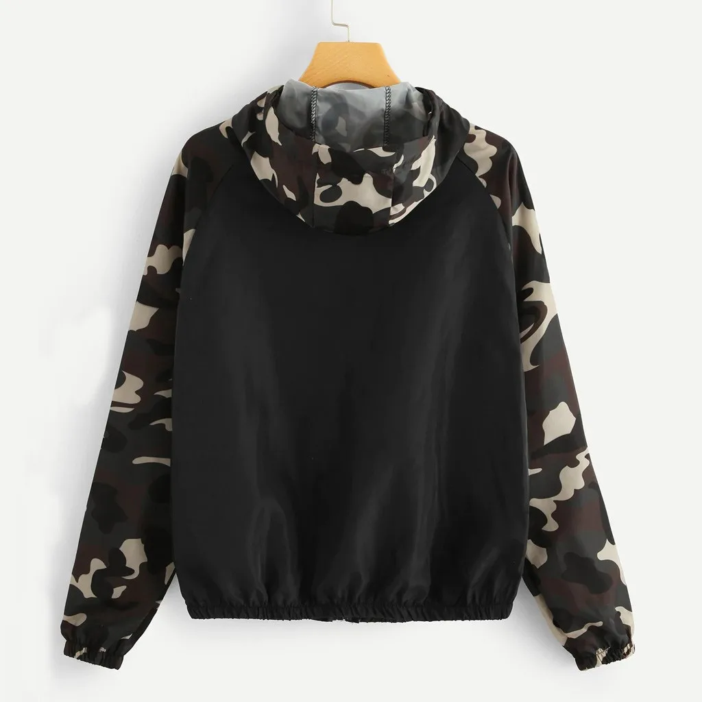 JAYCOSIN толстовки женские Sudadera Mujer с длинным рукавом Лоскутные с капюшоном свитшоты на молнии с капюшоном Женская Спортивная Толстовка ветровка
