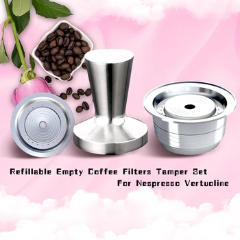 

For Nespresso Vertuoline Refillable Reusable Coffee Pod Set Compatible With Nespresso Vertuo Capsule Delonghi Coffee Filter Pods