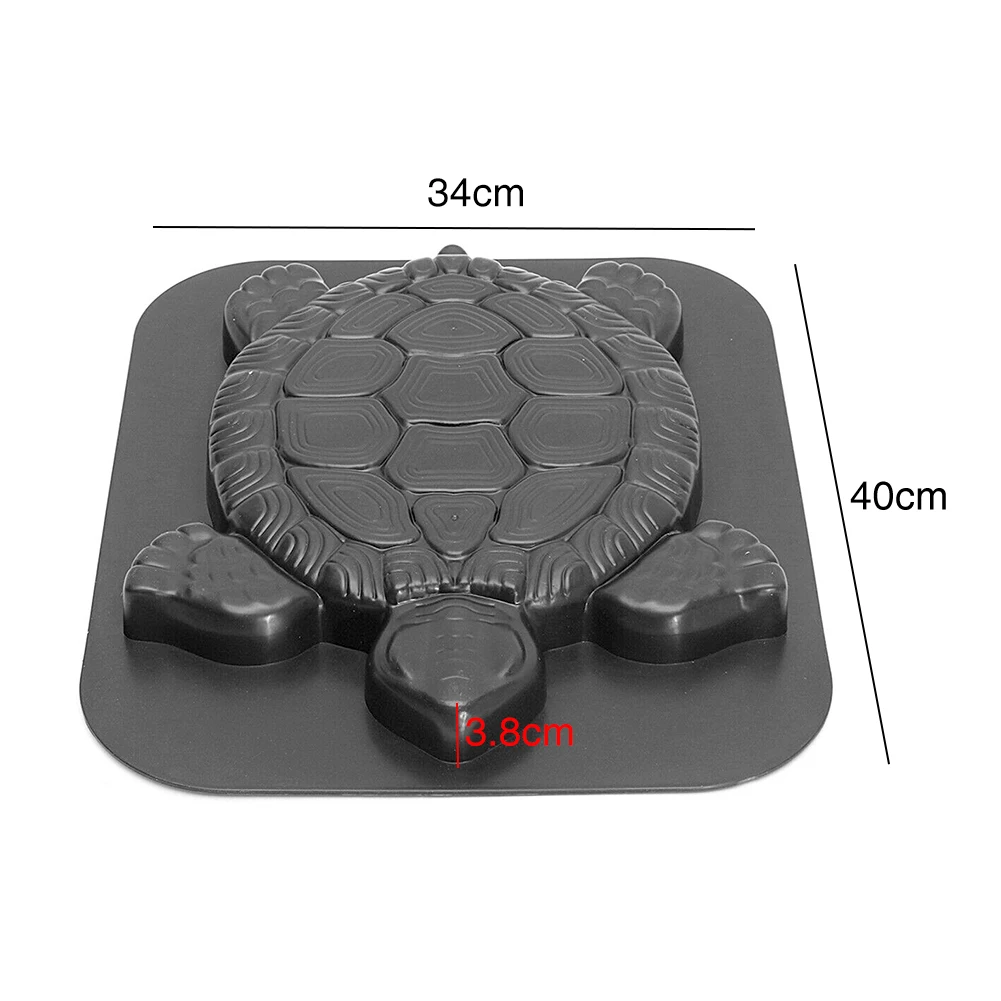 Reusable Driveway Turtle Shape Paving Mold Garden Decor Concrete Cement Outdoor Stepping Stone Manual Landscape ABS Black Tool