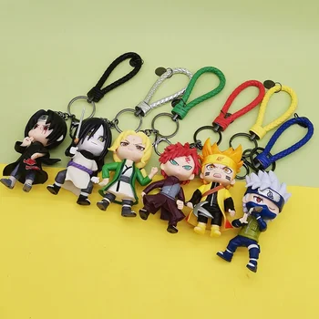 

Naruto Kakashi Leather Cord Characters PVC Anime Action Figure Keychain Toy Pendant Gift Trendy Unisex
