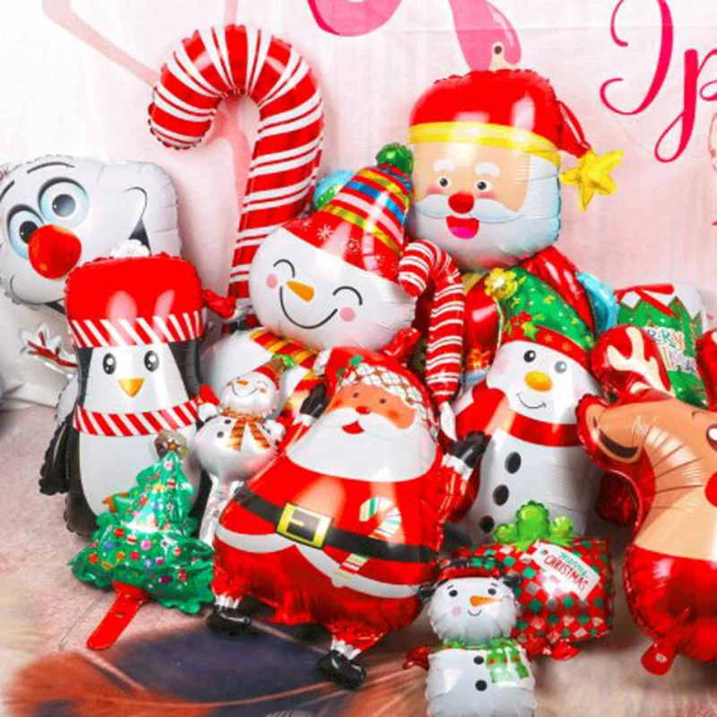 Christmas Foil Balloons boy tree Balloon party Decorations Navidad Gift Box Ball New Year | Дом и сад