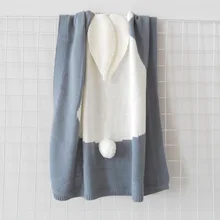

Baby Blanket Cute Rabbit Animals Pattern Stroller Blankets Soft Warm Knitted Swaddle Kids Bath Towel Toddler Bedding Blankets