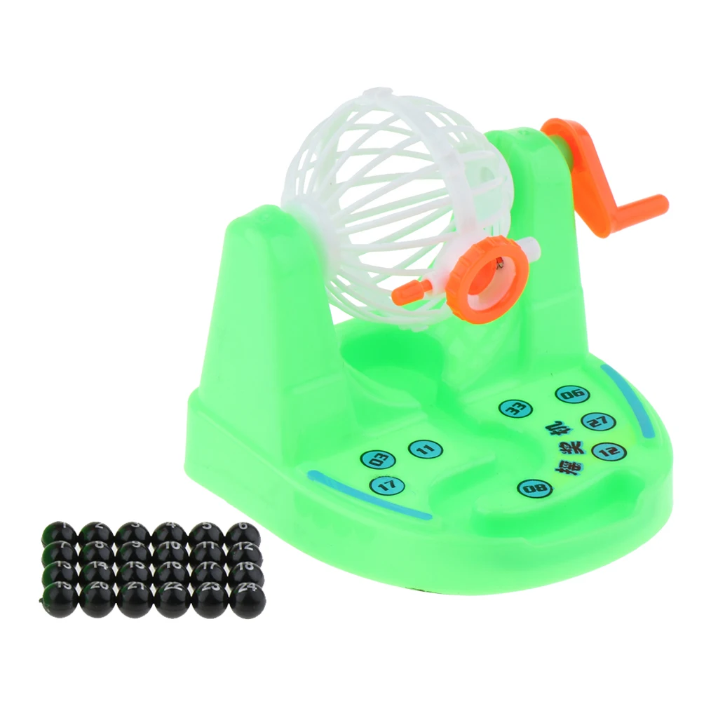 Mini Bingo Cage And Balls Set, Lottery Game Machine, Kids Interactive Toy