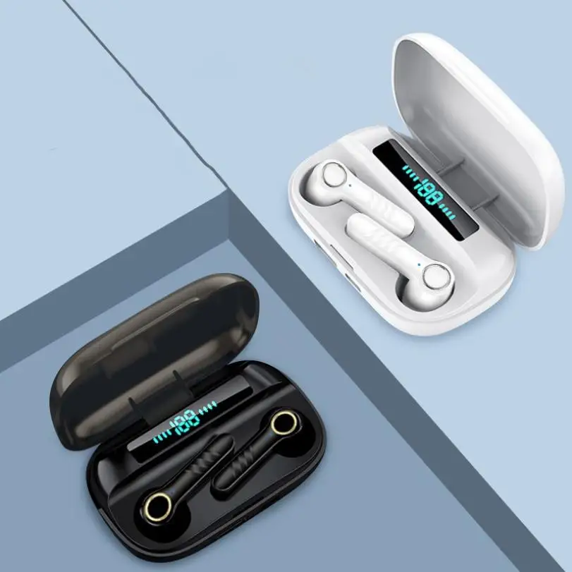 LUSTR T14 Mini Bluetooth Wireless Earphones 1500mAh Touch Control Type C Handset with Charging Box Sport Earbuds for All Phone