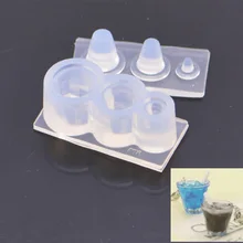 Новая силиконовая форма ручной работы миниатюрная чашка с пищевым напитком игрушка DIY Полые бутылки типа формы для эпоксидной смолы