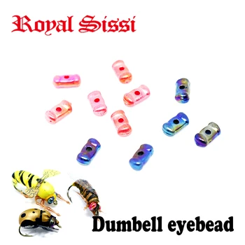 

Royal Sissi 40 beads pack new fly tying dumbell beads double damsel plastic beads realistic insect eye beads fly tying materials
