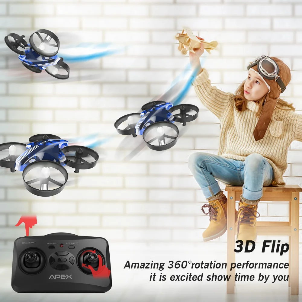 APEX Blue Mini RC Quad Copter Pocket Drone Remote Control Boy Toy 4CH 3D Flip Quadcopter RC Nano Helicopter APEX Blue Mini RC Quad Copter Pocket Drone Remote Control Boy Toy 4CH 3D Flip Quadcopter RC Nano Helicopter