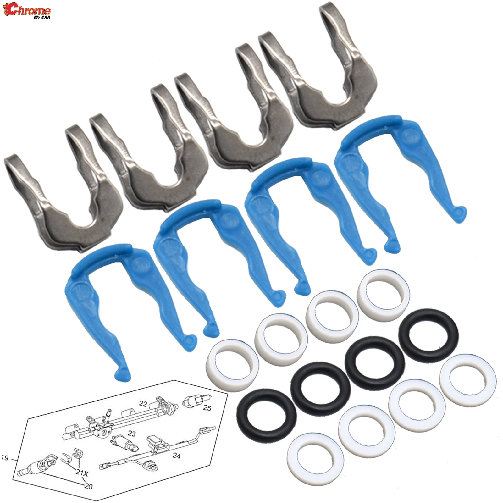 Sealing Repair Tools Car Engine Petrol Fuel Delivery Injector Air Intake Seal For Vauxhall Opel Signum 2003-2008 2.2L