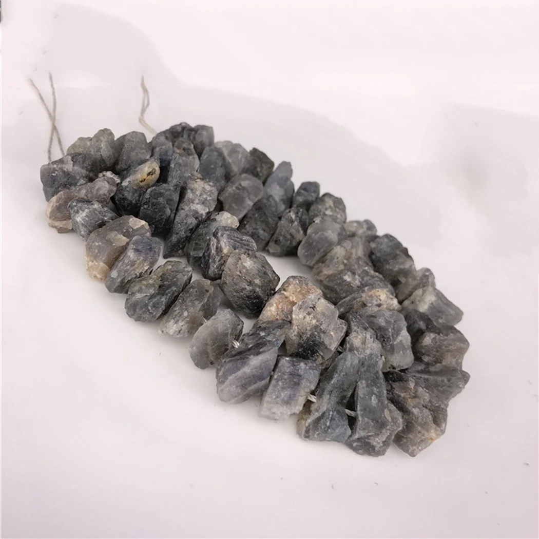 43-46pcs Lapis Lazuli Aquamarine Prehnite Tourmaline Amethyst Citrine Labradorite raw Gemstone beads 13-15mm for Jewelry Making