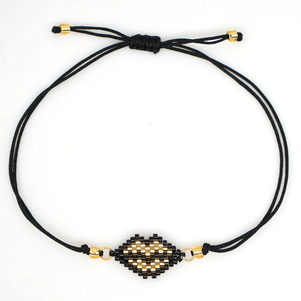 Go2boho MIYUKI браслет в форме губ Браслеты Женские мексиканские губы Pulseras Mujer Delica бусы подарок ребенку Простые Ювелирные изделия ручной работы сделай сам - Окраска металла: MI-B190540D