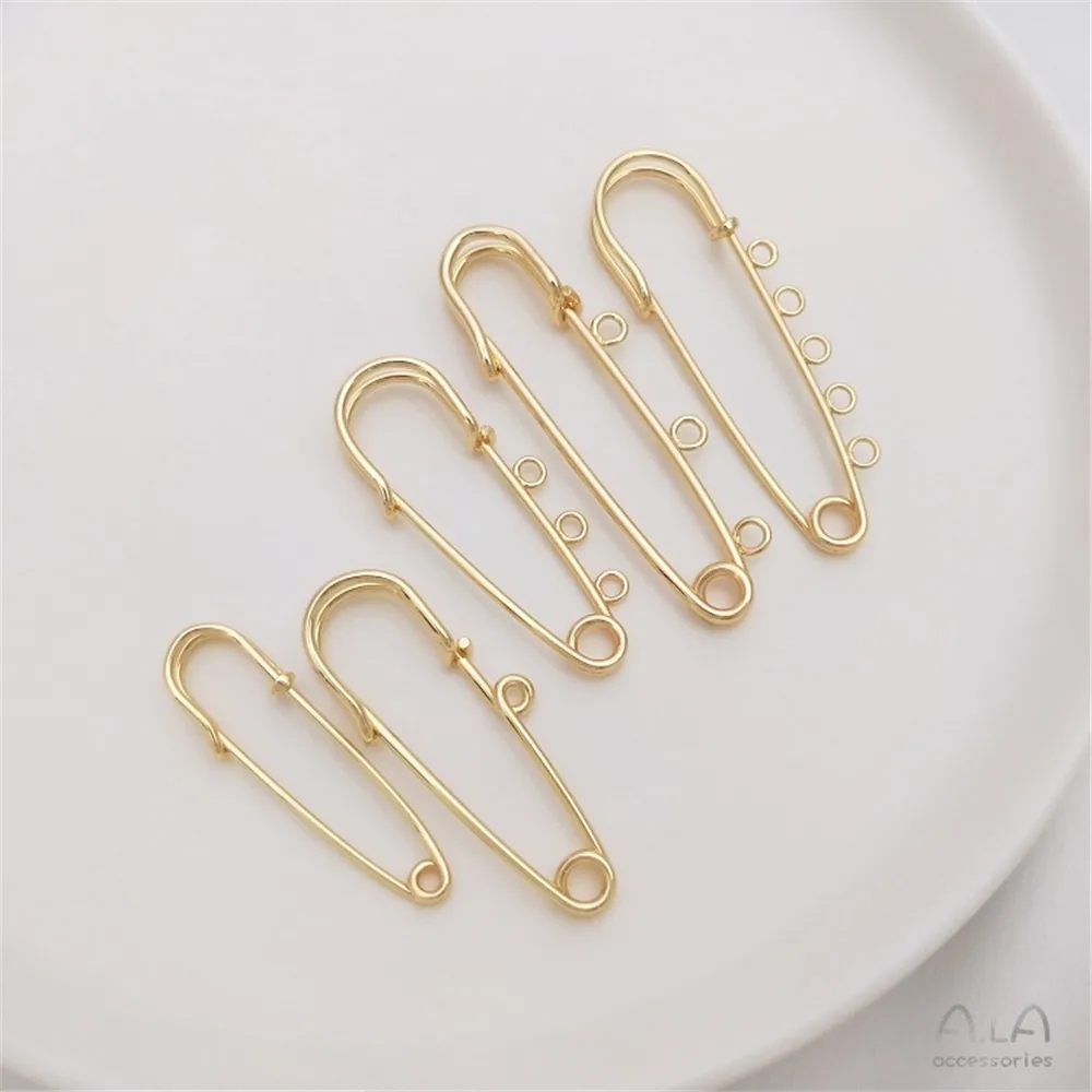 18K 골드 도금 브로치 걸쇠 브로치 색상 보존 액세서리 DIY 수제 재료