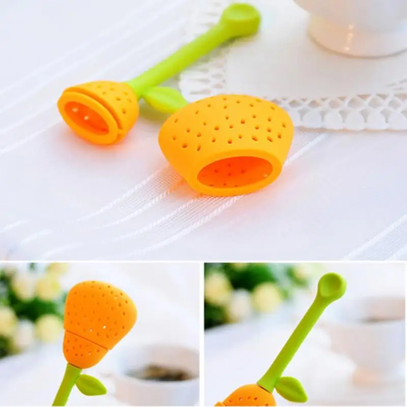 

1pc Random Colors Pear Shape Tea Leaf Strainer Spice Herbal Infuser Filter Tool Portable Tea Strainers Teapot Teacup Accessories