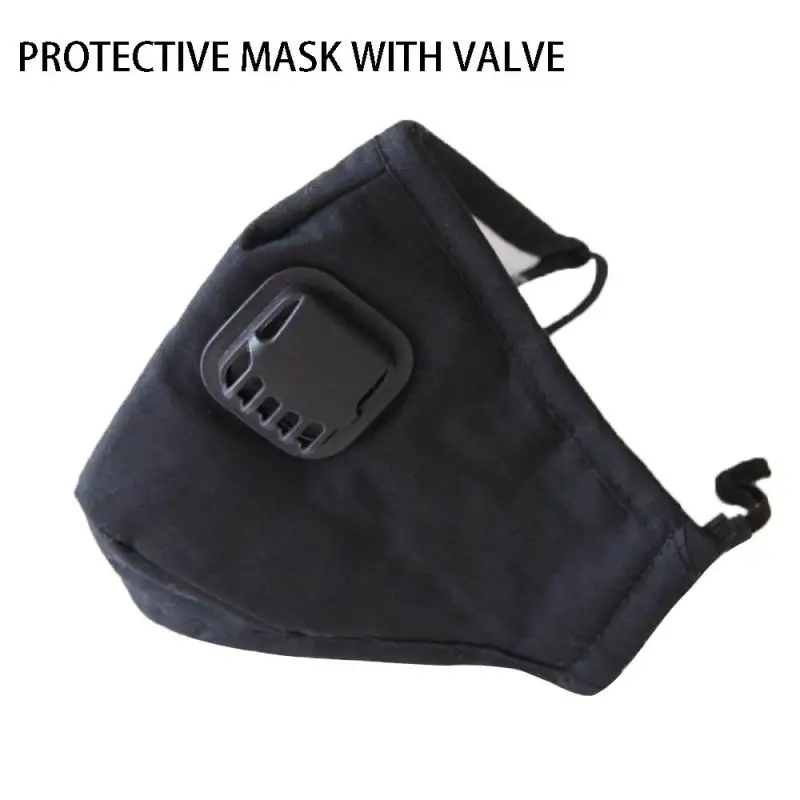 

10pcs PM2.5 Anti-fog And Dustproof Adult Activated Carbon Cotton Washable Valved Anti-Haze Face Mask Mouth-muffle Respirator