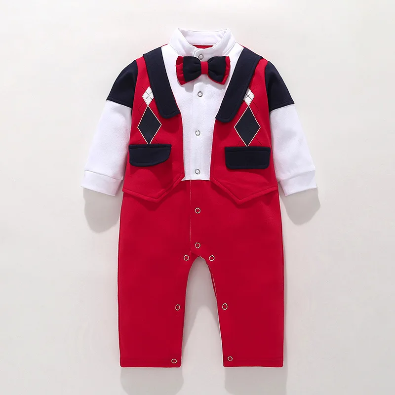 Neugeborener Baby-Jungen-Weihnachts-Strampler