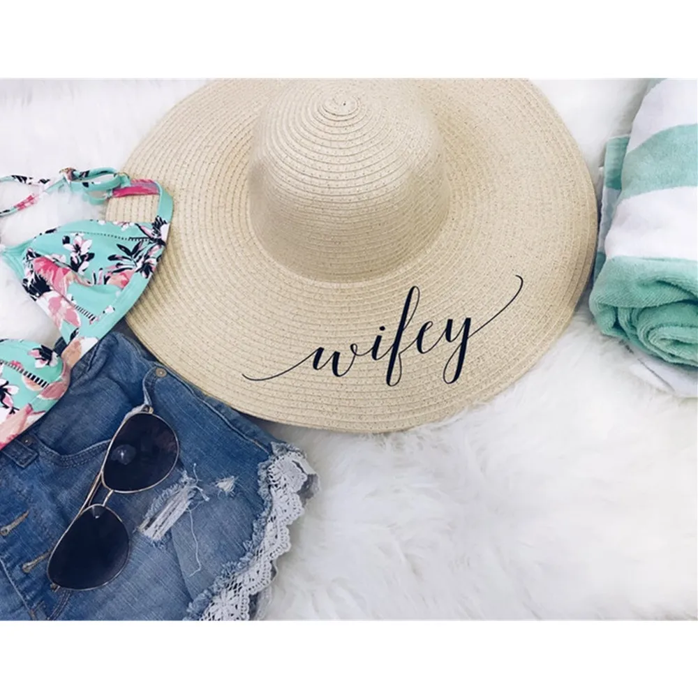 Large Brim Straw Hat,Outdoor Summer Cap 