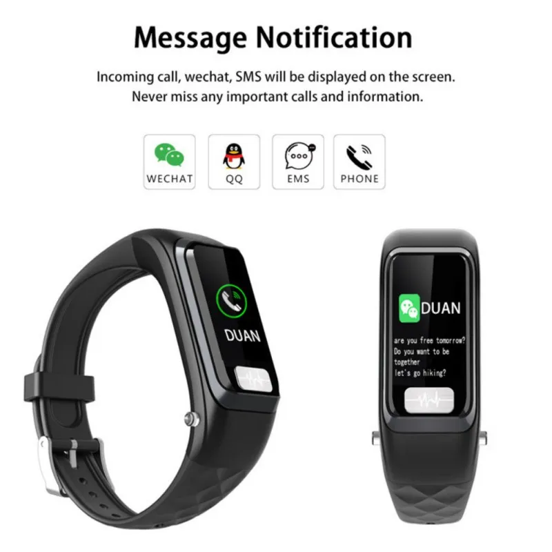 2 в 1 спортивный браслет Bluetooth наушники фитнес-трекер монитор сердечного ритма Смарт-Браслет Смарт-часы браслет