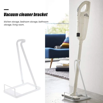 

Nail-free Seamless Rack Metal Vacuum Cleaner Bracket Holder Creative Bathroom Floor Stand Storage Cleaner Parts Brush Tool