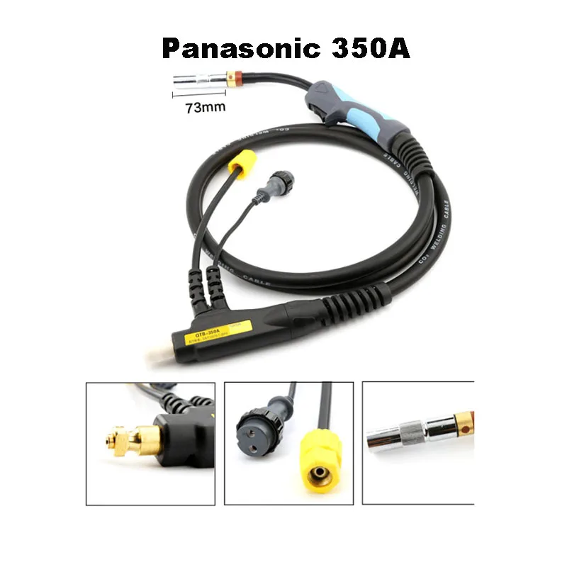 CO2 Welding Torch 3 Meters Carbon Dioxide Gas Shielded Welder Machine Parts For Panasonic 200A / 35