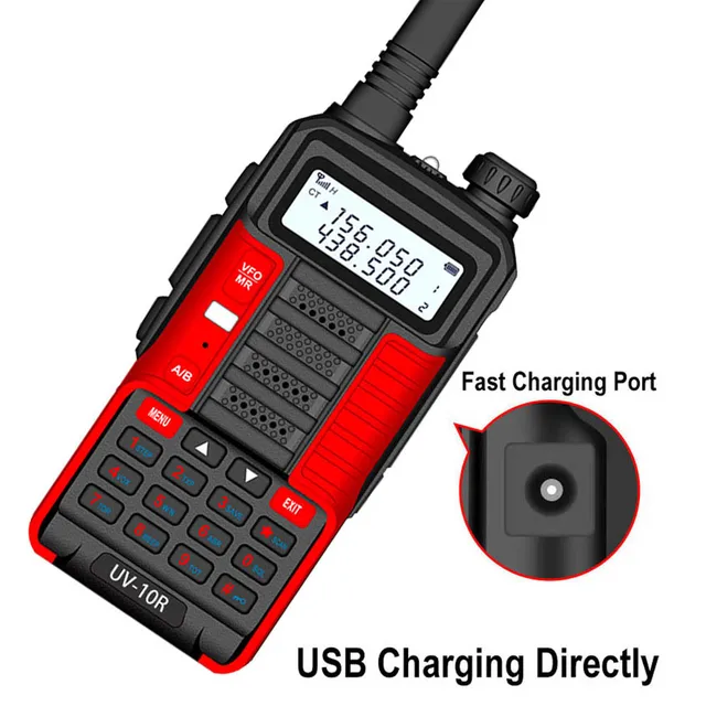 2 قطعة Bofeng UV 10R المهنية أجهزة اتصال لاسلكية عالية الطاقة 10 واط المزدوج الفرقة 2 طريقة CB هام راديو hf جهاز الإرسال والاستقبال VHF UHF BF UV 10R جديد|Wlkie Tlkie|  -2