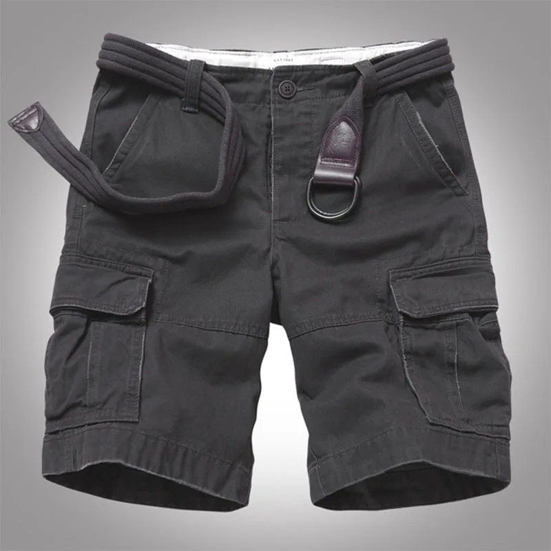 Men's Outdoor Shorts Durable Breathable Multi-pocket Workwear Hiking Shorts No Waistband Sport Shorts