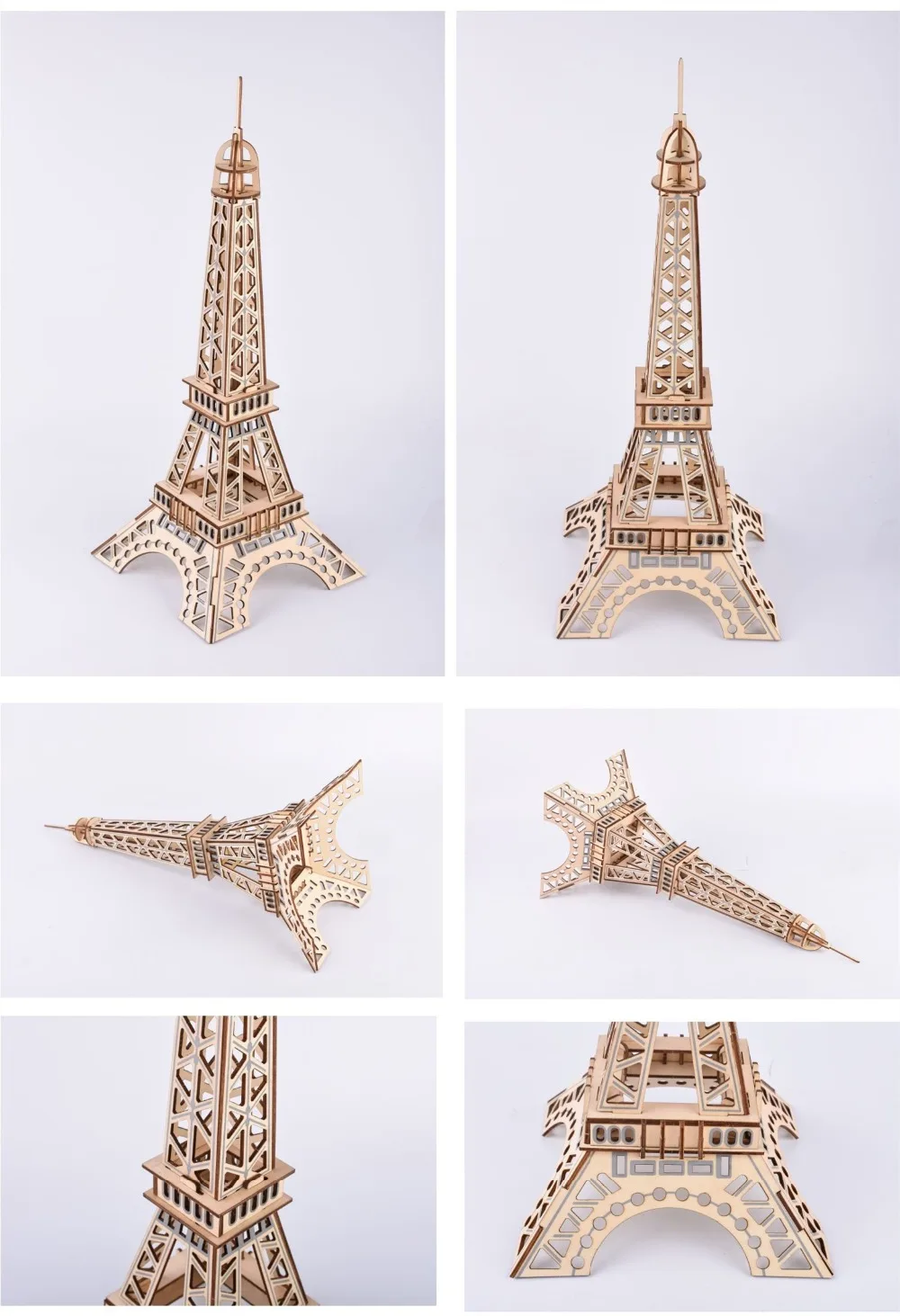 Париж Эйфелева башня DIY 3D деревянные головоломки по дереву сборочный набор резка деревянные игрушки для Рождественский подарок 3094