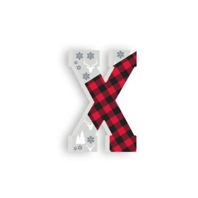X FUNLIFE DIY мультфильм 3D дети Рождество стиль стикер на стену 26 букв, детская комната Наклейка для украшения дома - Цвет: X