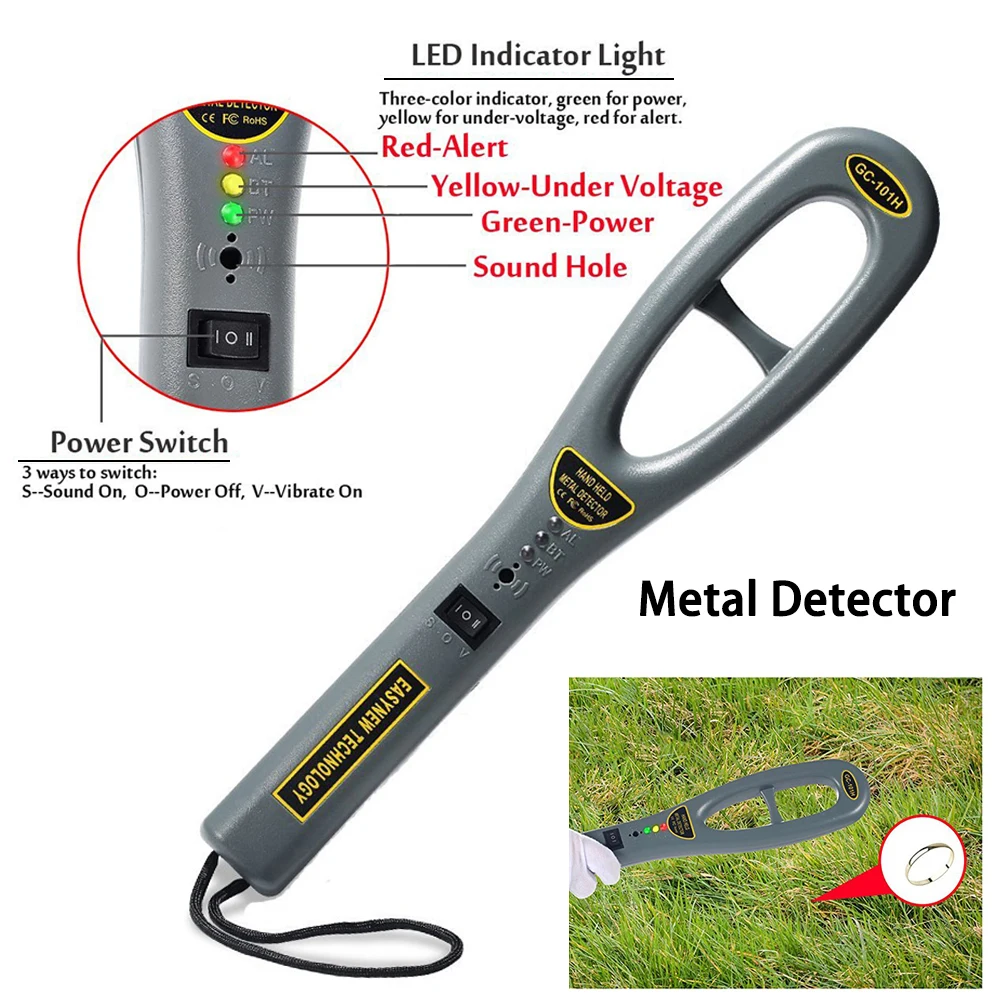 Профессиональный Подземный металлоискатель ручной безопасности Высокая Чувствительность сканер искатель инструмент Охотник за сокровищами детектор