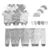 2021 Solid Unisex New Born Baby Boy Clothes Боди+Брюки+Шляпы+Перчатки Baby Girl Clothes Хлопчатобумажные Комплекты Одежды Roupa de bebe