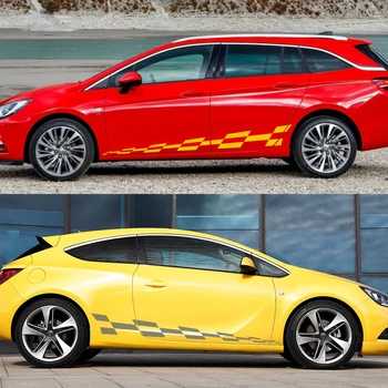 

Vauxhall Adam Astra Viva Corsa Side Stickers Car Decoration Decals Stylish Racing Accessories Car Graphics Vinyl 2 Pcs