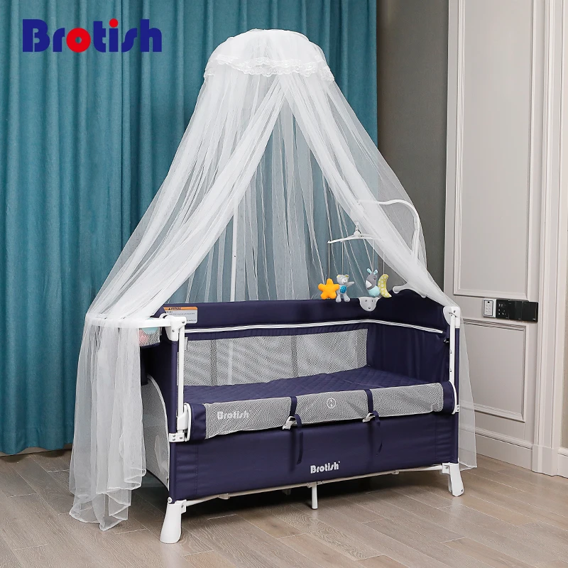 Детская кроватка с соединением внакрой большая кровать съемный bb Многофункциональный портативный складной Новорожденные прикроватный ограничитель для кровати