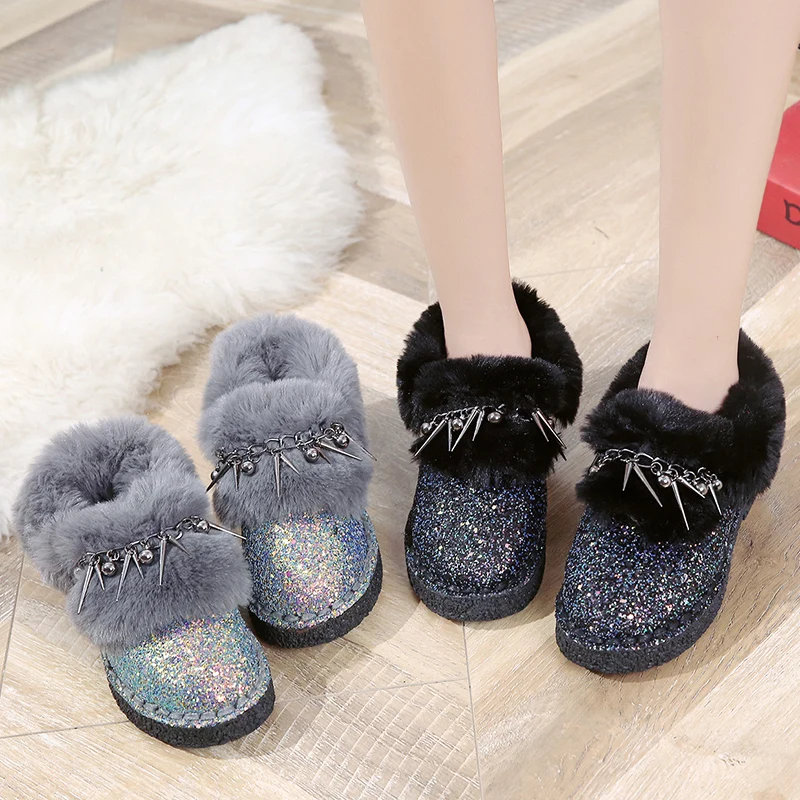 Bootee/ женские ботинки на шнуровке; женская брендовая обувь; Плюшевые ботинки на низком каблуке; модные элегантные ботинки до середины икры с круглым носком