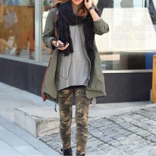 Женские леггинсы военные укороченные Леггинсы Камуфляж, Узкий Тонкий Модный осенний женский леггинсы