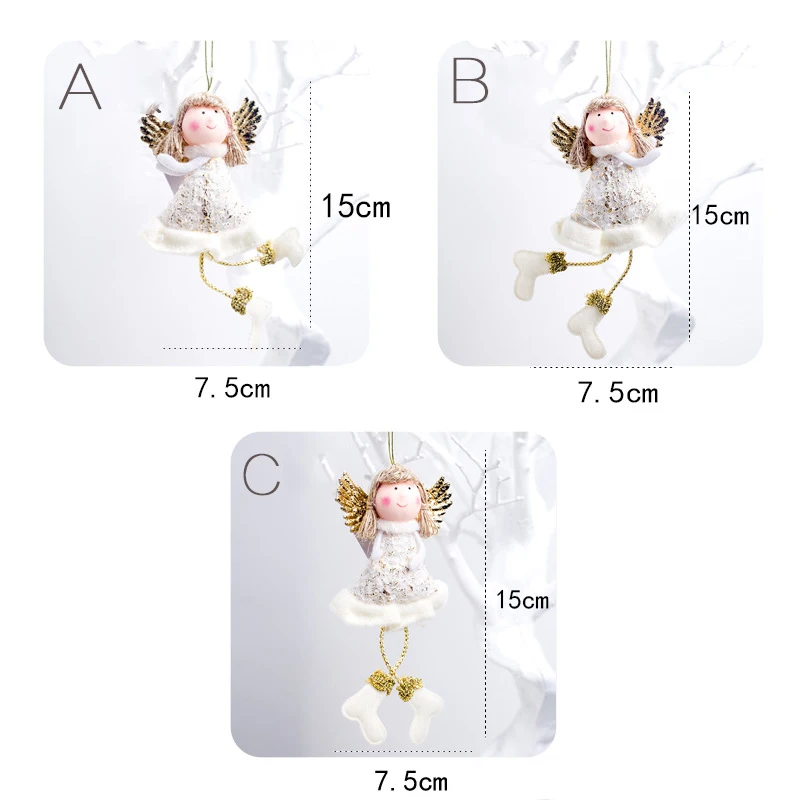 1 шт. милый Рождественский Ангел кукла кулон украшения для Рождественская Домашняя вечеринка елочные украшения Детские подарки на год