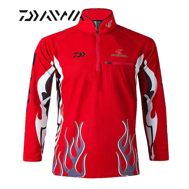 Одежда для рыбалки DAIWA Camisa Pesca UV UPF> 50 Breathale Солнцезащитная быстросохнущая спортивная одежда с защитой от ультрафиолета, рубашка с длинным рукавом - Цвет: 02