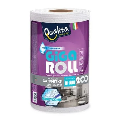 Салфетки для уборки Qualita Giga Roll, в рулоне, 200 шт