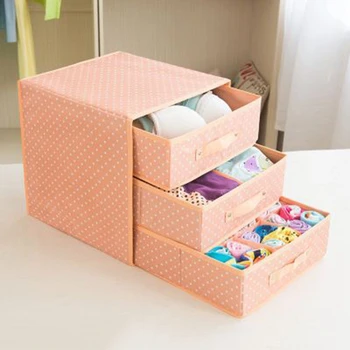 

Foldable Divider Storage Bra Drawers Non-Woven Fabric Folding Cases Necktie Socks Underwear Clothing Organizer Container Boxes