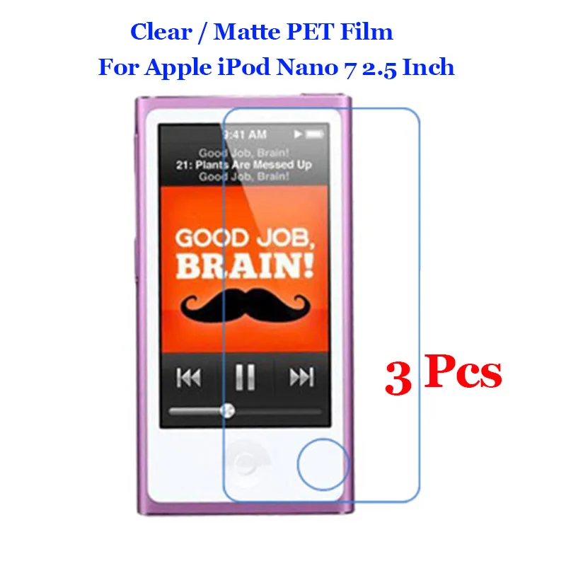 3 шт./лот для Apple iPod nano 7 2 5 дюйма Новая прозрачная/Антибликовая матовая защитная