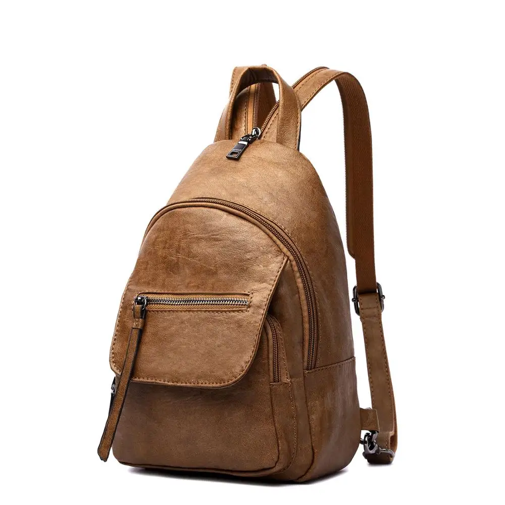 Amelie galanti роскошный кожаный рюкзак женский дорожный мини рюкзак Mochilas Школьные сумки женская сумка на плечо модный - Цвет: brown