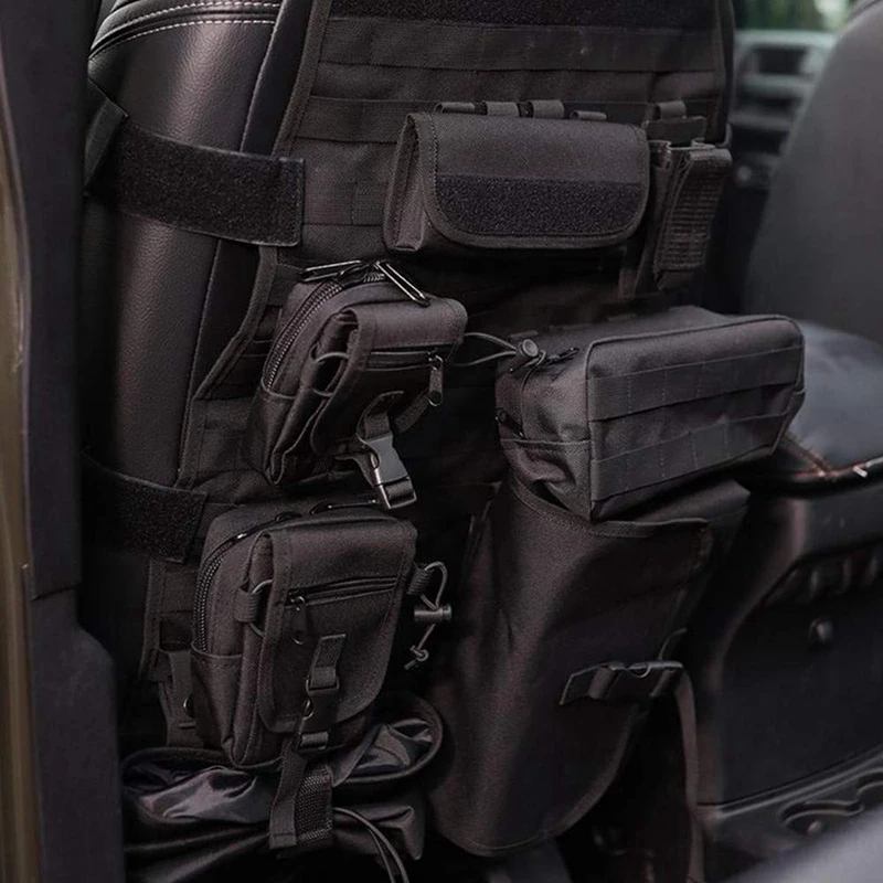 

Multifunction Front Seat Cover Case With Organizer Storage Muti Pocket for Jeep Wrangler JK 2007-2017 Seat Protector Multiple Po