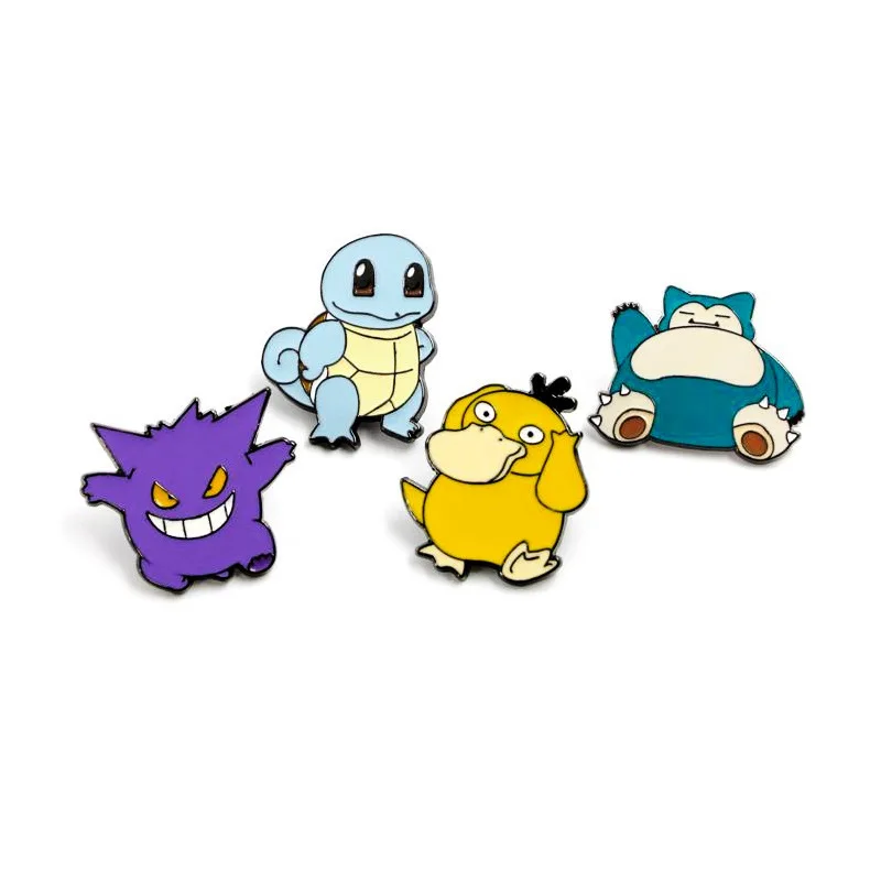 Pokemon Brooch Up to Duck Jenny Turtle Kaby Beast Geng Guihe Metal Cute Cartoon School Bag Decoration Badge Funny Accessories | Украшения и