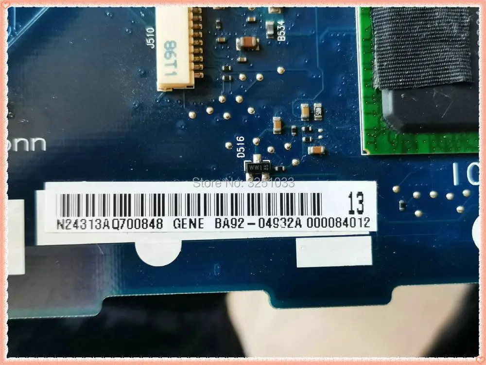 BA92-06142B Samsung Samsung R580 Intel Laptop Motherboard S989 
