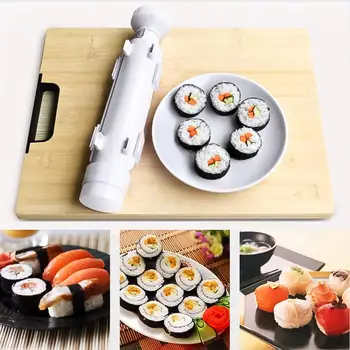 Quick Sushi Maker Roller Rice Mold Vegetable Meat Rolling Gadgets DIY Sushi Device Making Machine Kitchen Ware 3
