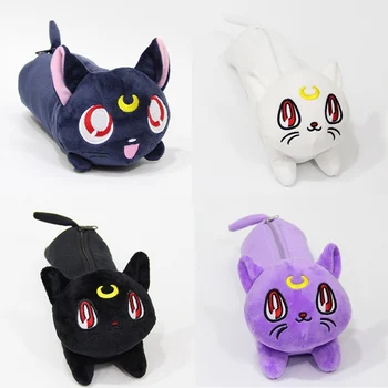 

Anime Sailor Moon Luna Cat Pencil Case Student Supplies Moon Hare Cat Doll Pencil Case Cute Pencil Box Kids Stationery Gift