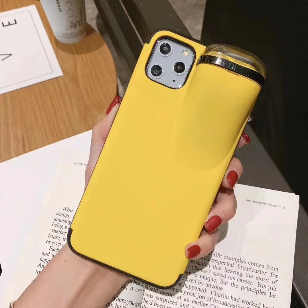 6 2 в 1 чехол для телефона наушники коробка для хранения для iPhone 11 Pro XS MAX XR X 7 8 Plus Airpods 1 2 Мягкий силиконовый чехол с колпачки для гарнитуры - Цвет: 6