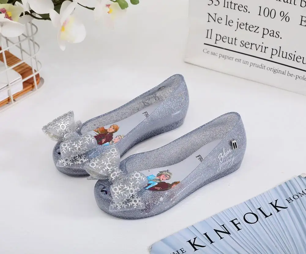 Мини Melissa 2020 Принцесса Эльза сандалии для девочек Детская прозрачная обувь мини
