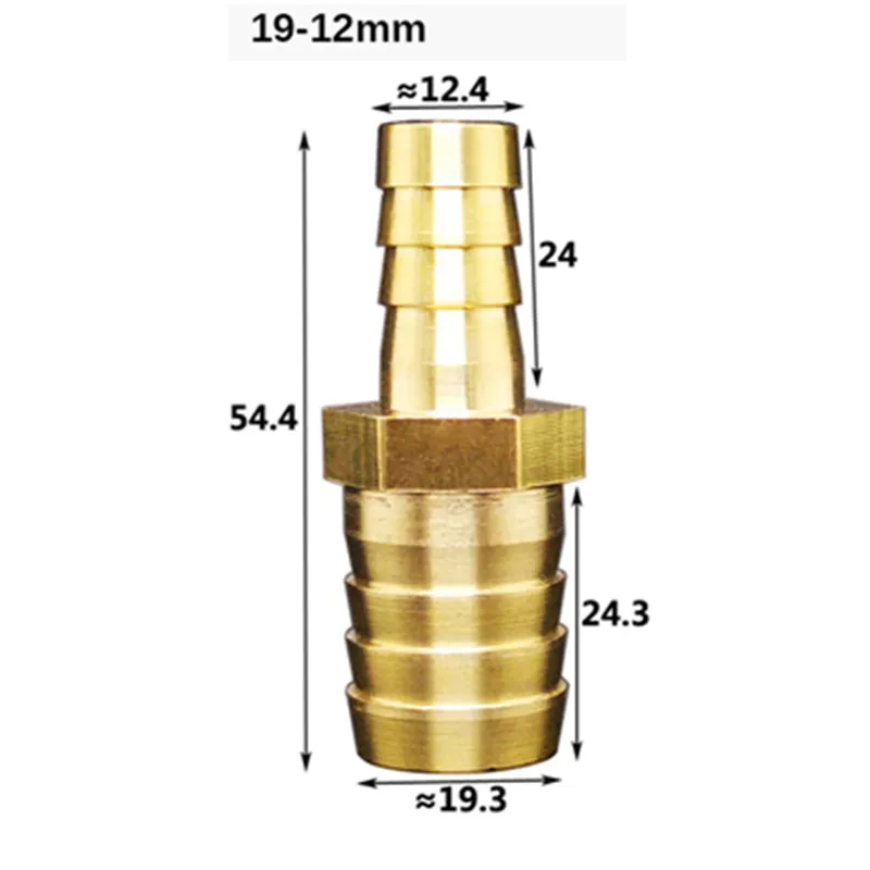 4mm 5mm 6mm 8mm 10mm 12mm 14mm 16mm 18mm 20mm 2 Way Straight Hose Barb Brass Pipe Fitting Reducer Coupler Connector pipe fitting water pipe fitting hose pipe fitting
