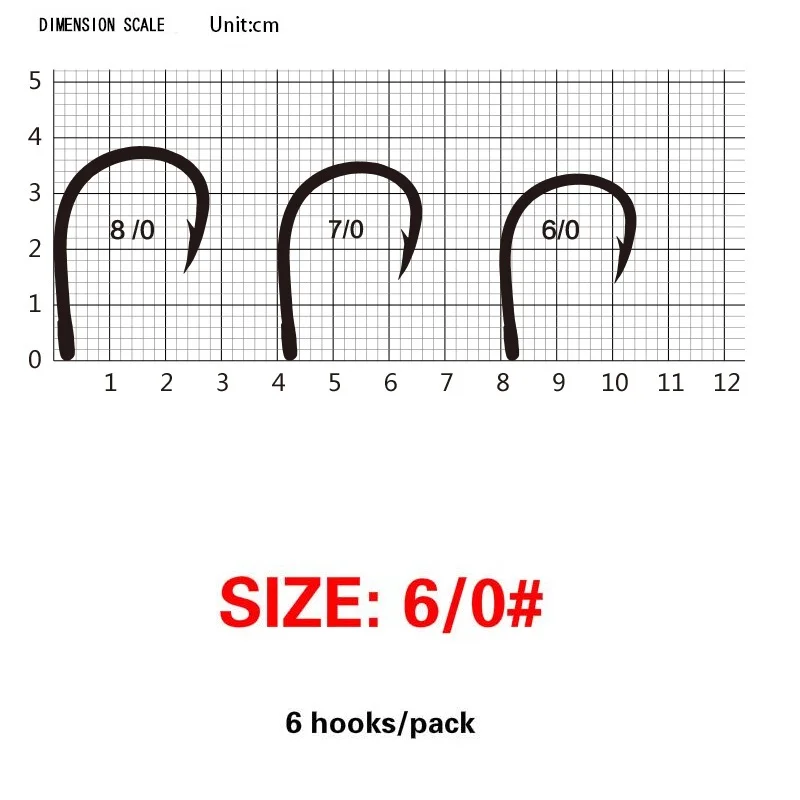 Горячая mustad Рыбалка Крючки 10827NP-BN крючок для ловли карпа 1#1/0-12/0 Южное масло гигантский морской колючий рыболовный крючок черная рыба - Цвет: 6 0