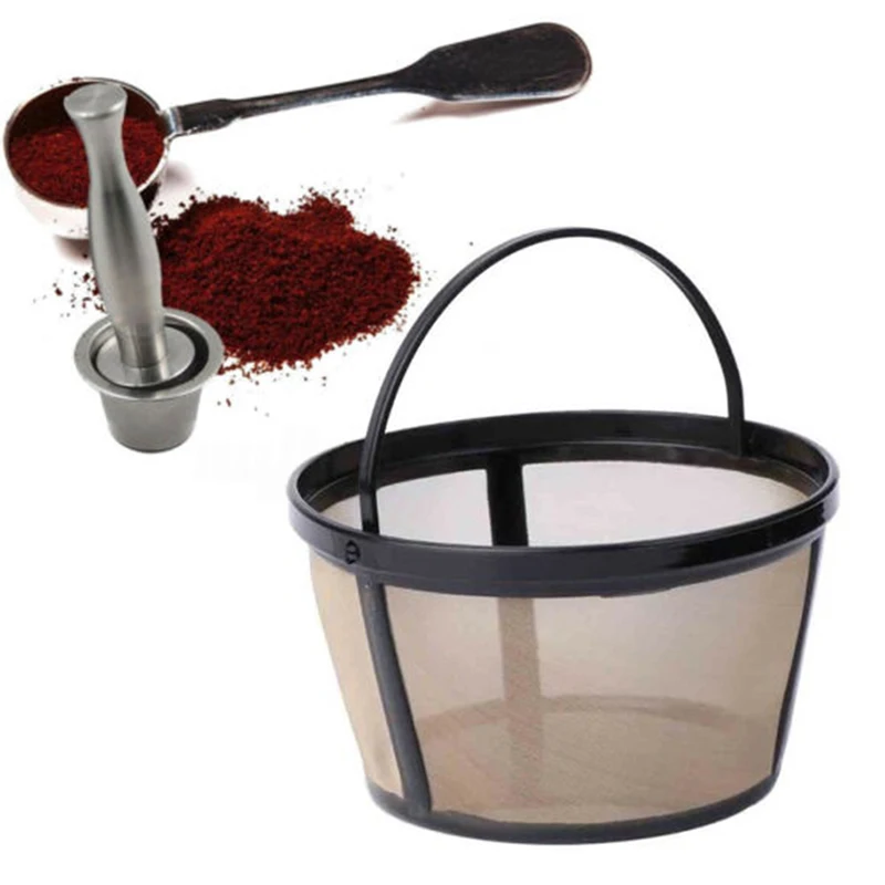 

Stainless Steel Cylindrical Filter Basket Pot Mesh Screen Coffee Machine Parts