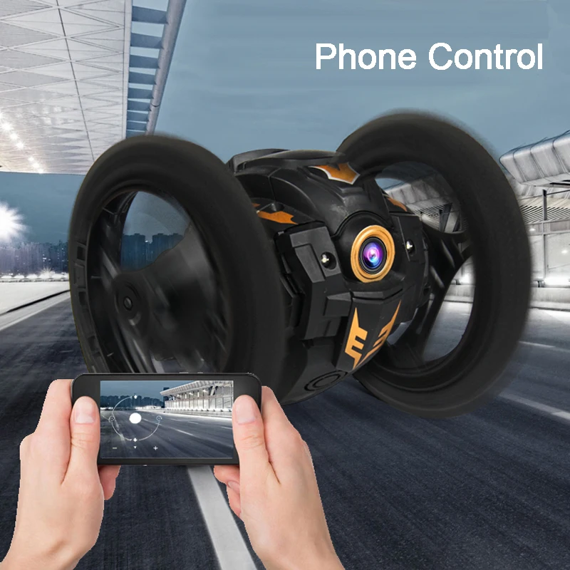 

Fashion Gift Wifi Fpv Real Time Bounce Rc Stunt Vedio Car 4ch 2.4ghz Jumping Remote Control Add Wifi Camera App Control Car Toy